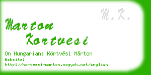 marton kortvesi business card
